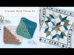 How to Crochet a Reversible Two-Colour Square | Quilt Throw Series #2