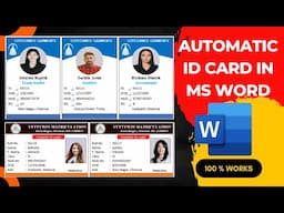 Automatic ID card creation using Excel in ms word in Tamil | How to make id card in Tamil