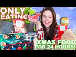 Only Eating Christmas Food For 24 Hours M&S Edition + Shopping + Decorating !!