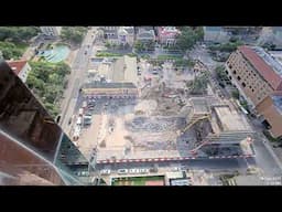 Mulva Hall: Timelapse aerial view from the Southside