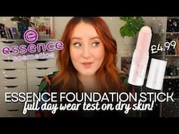 *NEW* ESSENCE COSMETICS FOUNDATION STICK TRY ON & FULL DAY WEAR TEST! Viral Stick Dry Skin Approved?