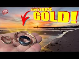 Starting 2025 With GOLD & RINGS!! California Beach Metal Detecting!