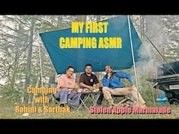 MY FIRST CAMPING ASMR. Cooking Stolen Apples.#abhinavshukla #rohinidilaik #outdoorsurvival #camping