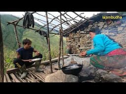 himalayan people having breakfast || lajimbudha ||