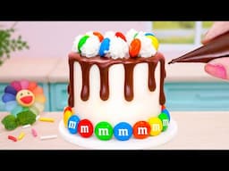 Amazing Melt Chocolate Cake 🍫✨How to Make Best Miniature Chocolate M&M Candies Cake🎂💖Tiny Cakes