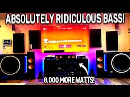 Absolutely ridiculous Bass! 2 33" Subs 🔊 on a new 8,000 watt amp breaking my house