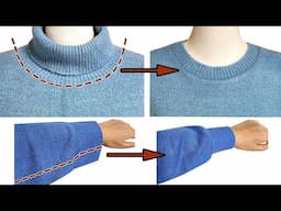 5분만에 가능한 초간단 니트 리폼/Super simple knit Upcycling in just 5 minutes/니트 수선/sweater/스웨터