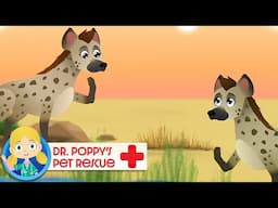 Issa the Hyena 🐕 | Doctor Poppy - Animals For Kids | Cartoon Animals