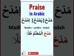 How To Say "Praise" in Arabic | Arabic in 40 Seconds