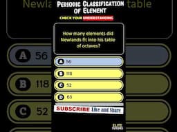 Part 06 | Periodic Classification of Element | #neet #sscmaharashtraboard #upsc #mhcet | ScienceQuiz