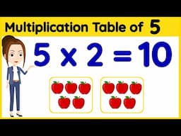 Multiplication Table of 5 | Table of 5 | Table of 5 for kids | Multiplication Table | #mathsforkids