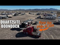 Boondocking in Quartzsite 2025 // First SxS ride to Hoodoo Wash and Wilbanks Cabin // Full Time RV