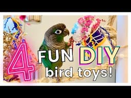 4 FUN AND CHEAP DIY BIRD TOYS