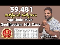 SSC GD Notification 2025 Released  | Assam Rifles | NCB Sepoy | Full details in Telugu | Murthi