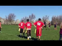 IDSole GETS AIR and catches TD! Flag Football League!