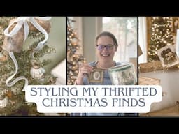 Styling Thrifted Christmas Finds~Thrifted Finds Christmas Edition~Thrift Store Haul Home Decor