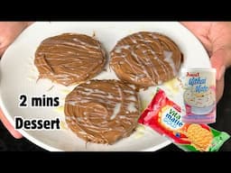 Biscuit Choco Pie Recipe | Tasty 2 mins dessert recipe | how to make choco pie | biscuit snacks