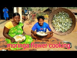 eating show,moringa flower, morning cooking life in odisha rural village