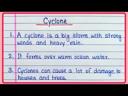 Cyclone | What is a cyclone | 10 lines about Cyclone | Essay on Cyclone | Cyclone Essay in English