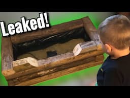 DIY MINI WOOD POND! It LEAKED!!