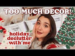 🎄Holiday Decor EXTREME DECLUTTER + ORGANIZE! Messy To Minimal 🌟Christmas Clean + Decorate 2024 prep