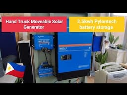 Hand Truck Moveable Solar Set-Up (tagalog)