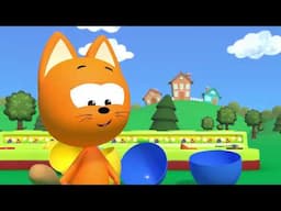 Learn Colors with Kote Kitty and Surprise Eggs - What is inside Yummy or Yucky