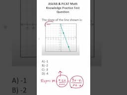 Calculating Slope: ASVAB/PiCAT Math Knowledge Practice Test Question  #acetheasvab with #grammarhero