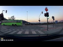 green kamikaze bus going through a red light idiot drivers 2025 #2