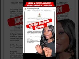 Nigeria 🇳🇬 rolls out contactless passport renewal in UK - 7th Feb 2025