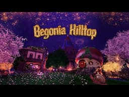 Enchanted Realms: Begonia Hilltop | Cozy Fire & Rain Sounds for Sleep, Study, or Relaxation