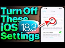 iOS 18.3 Settings To Turn OFF Now! (Important!)