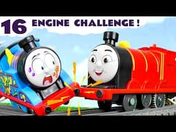 Massive 16 Engine Thomas The Train Strongest Engine Challenge