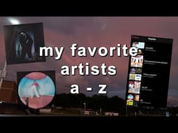 a favorite artist for every letter