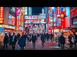 Walking from Shinjuku to Shibuya via Kabukicho | 4K HDR Tokyo Japan Walk ( Day to Night )