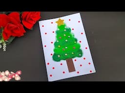 Simple and Beautiful Christmas greeting card /DIY Christmas card / Handmade Christmas Card