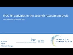 IPCC TFI activities in the Seventh Assessment Cycle (AR7)