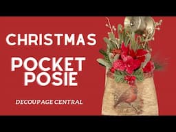 How to make a Christmas Pocket Posie using Rice Paper