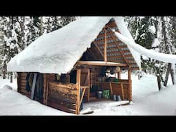 Realities of Living in a Log Cabin Alone in Winter Woods