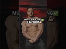 Save and Share the cheat sheet for muscle building. #diettips #healthy