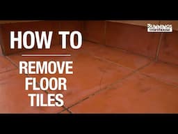 How to remove floor tiles - Bunnings Warehouse