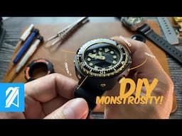 A 1000 Meter G-Shock MOD!!! Crazy!!! SKXMOD Ana-Digi 1000M Tuna Review