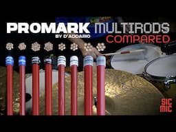 4 Multirods PROMARK COOL HOT LIGHTNING THUNDER RODS compared regular sticks multi Pro Mark D'ADDARIO