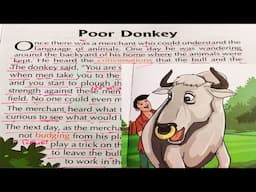 Story Poor Donkey / English learning Videos / इंग्लिश पढ़ना और बोलना कैसे सीखे /