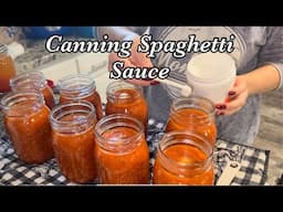 Pressure Canning Home Grown Tomato Spaghetti Sauce