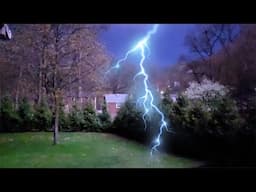 Lightning Strike Hits Way Too Close!