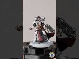 How to paint White Armour - Sisters of battle #shorts  #warhammer40k #miniaturepainting