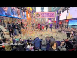 NYC Times Square New Year's Eve Confetti Test December 29 2024