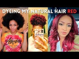 I Dyed My Natural Hair Red | NO BLEACH ft. Loreal HiColor HiLights Red and Magenta on 4c Hair