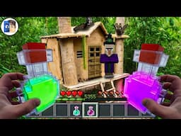 Minecraft in Real Life MOVIE REALISTIC WITCH HOUSE in Minecraft Real Life POV 創世神第一人稱真人版